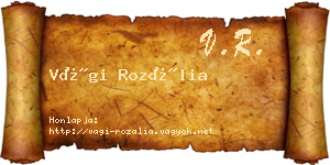 Vági Rozália névjegykártya